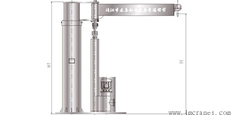 離心機(jī)液壓推桿懸臂吊外形尺寸圖