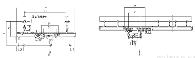 KBK-LS柔性雙梁懸掛起重機(jī)外形尺寸技術(shù)參數(shù)